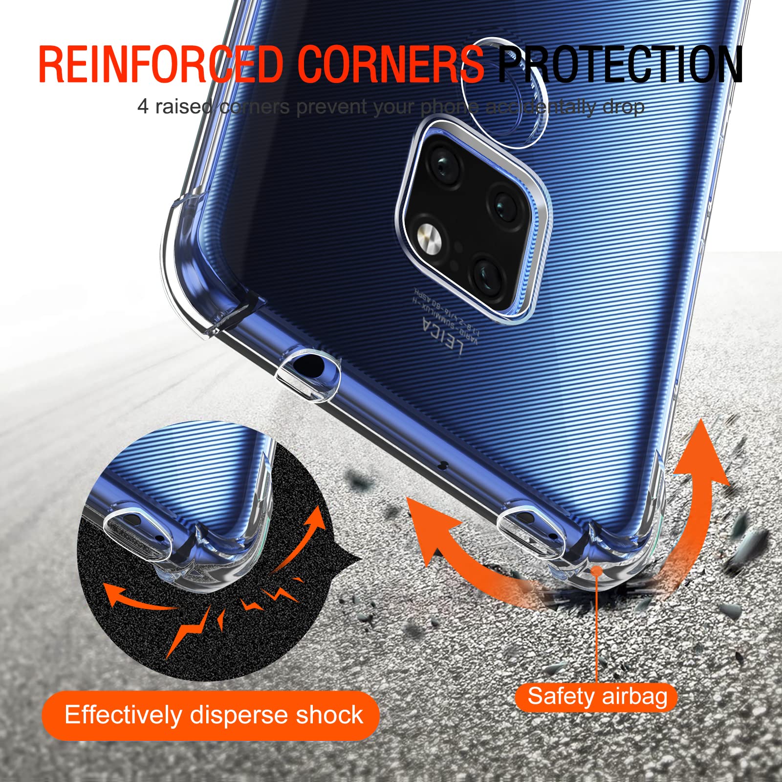 IVoler Cover Trasparente Per Huawei Mate 20 | Antigoccia E Morbida Al Tattoo