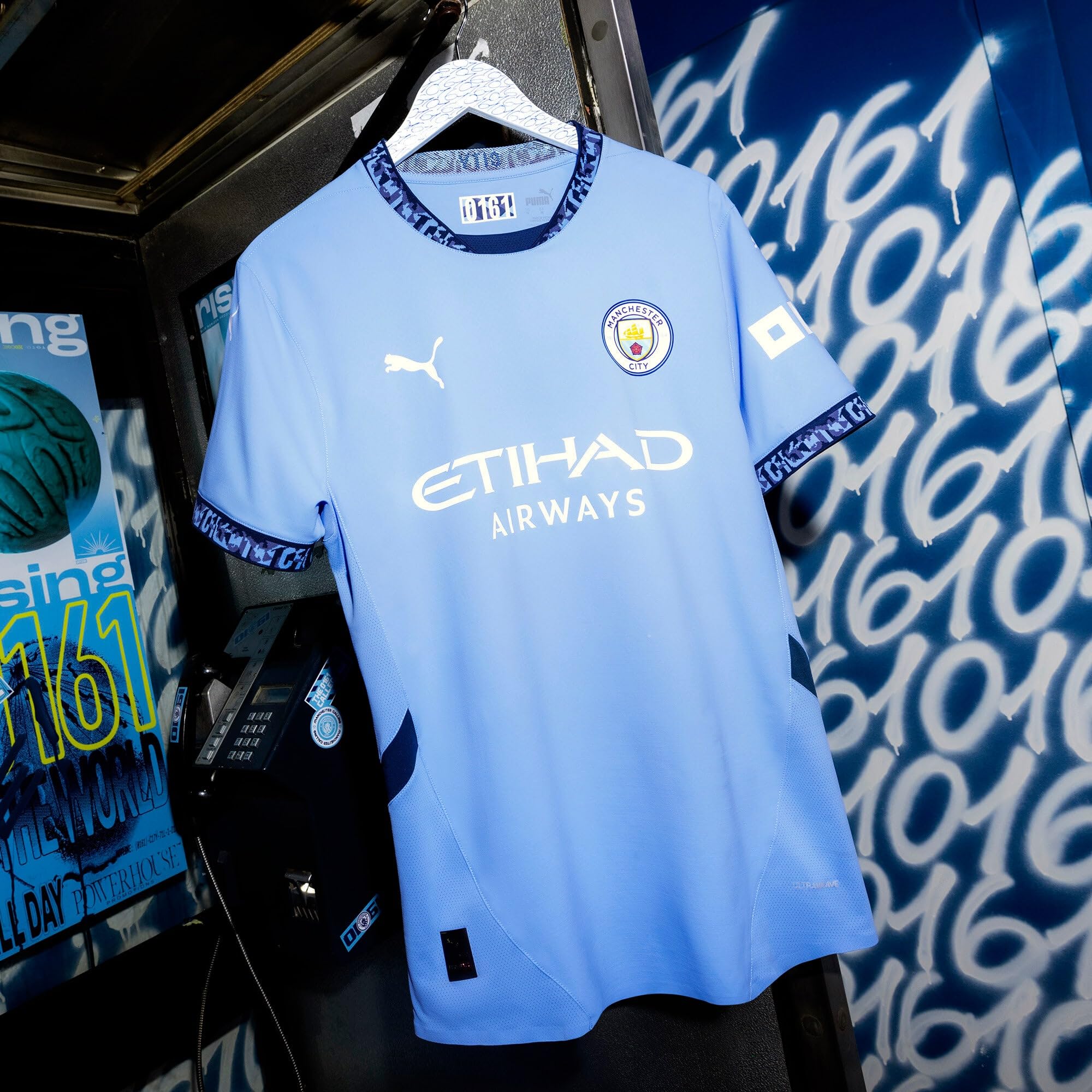 PUMA Maglia Home da Bambino del Manchester City - Stagione 2024/25 - Team Light Blue