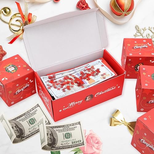 Miniatura 6 de Caja de regalo sorpresa explosión por dinero, caja plegable única de rebote con calcomanías, caja de regalo de lujo para cumpleaños, aniversario,