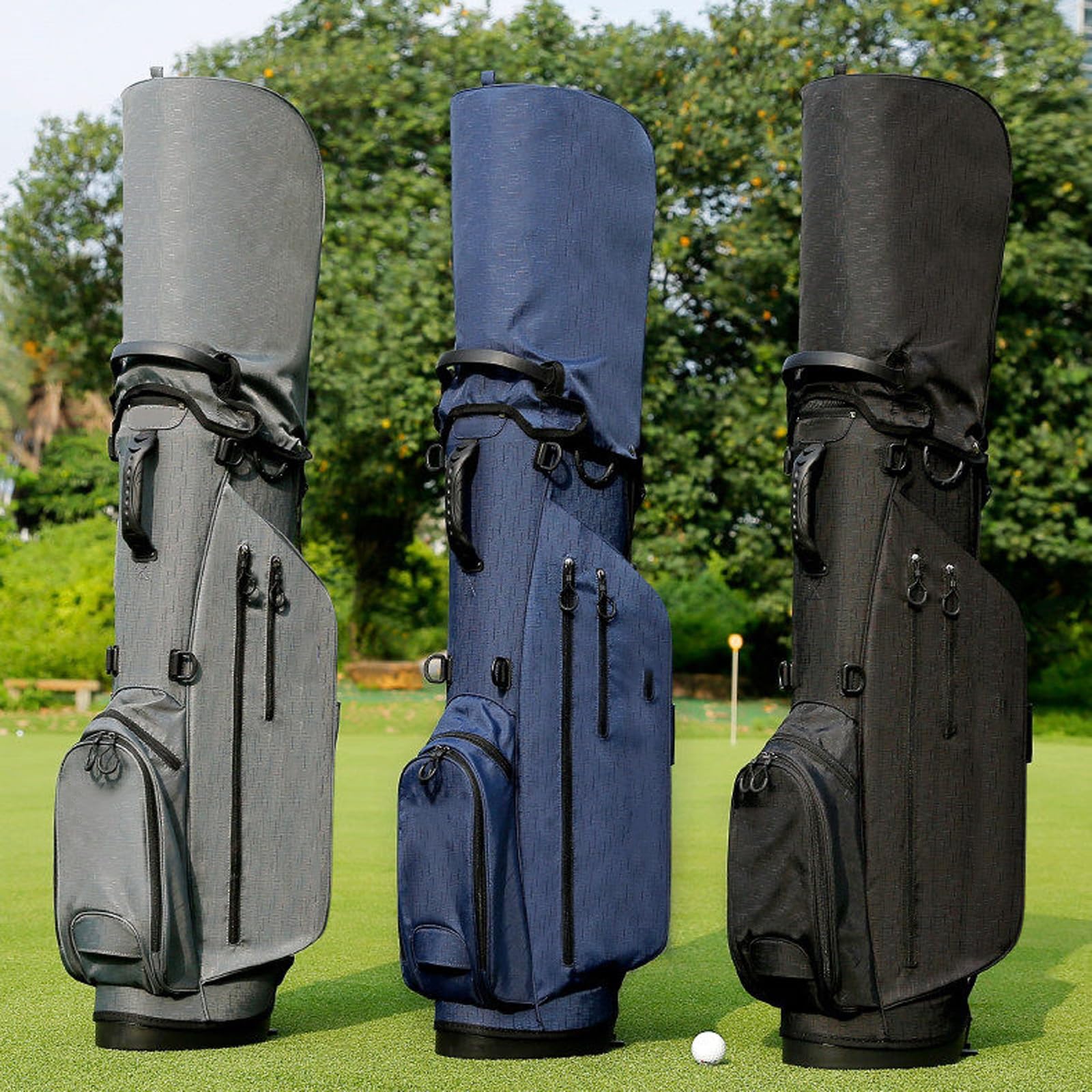 Bolsa De Transporte For Golf, Bolsa De Golf Duradera Y Resistente Al Agua con Base Estable, Correa For El Hombro, Almacenamiento Adicional For Accesorios De Golf