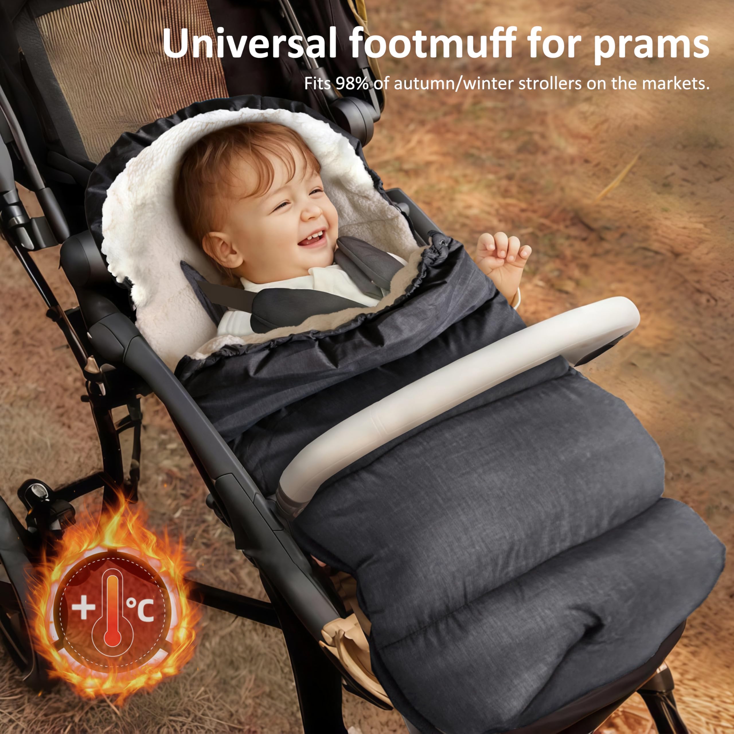 Coprigambe Passeggino Universale,Sacco Passeggino Invernale,Sacco Invernale Passeggino Universale,Addensare Invernale Sacco Termico Passeggino Universale,Impermeabile