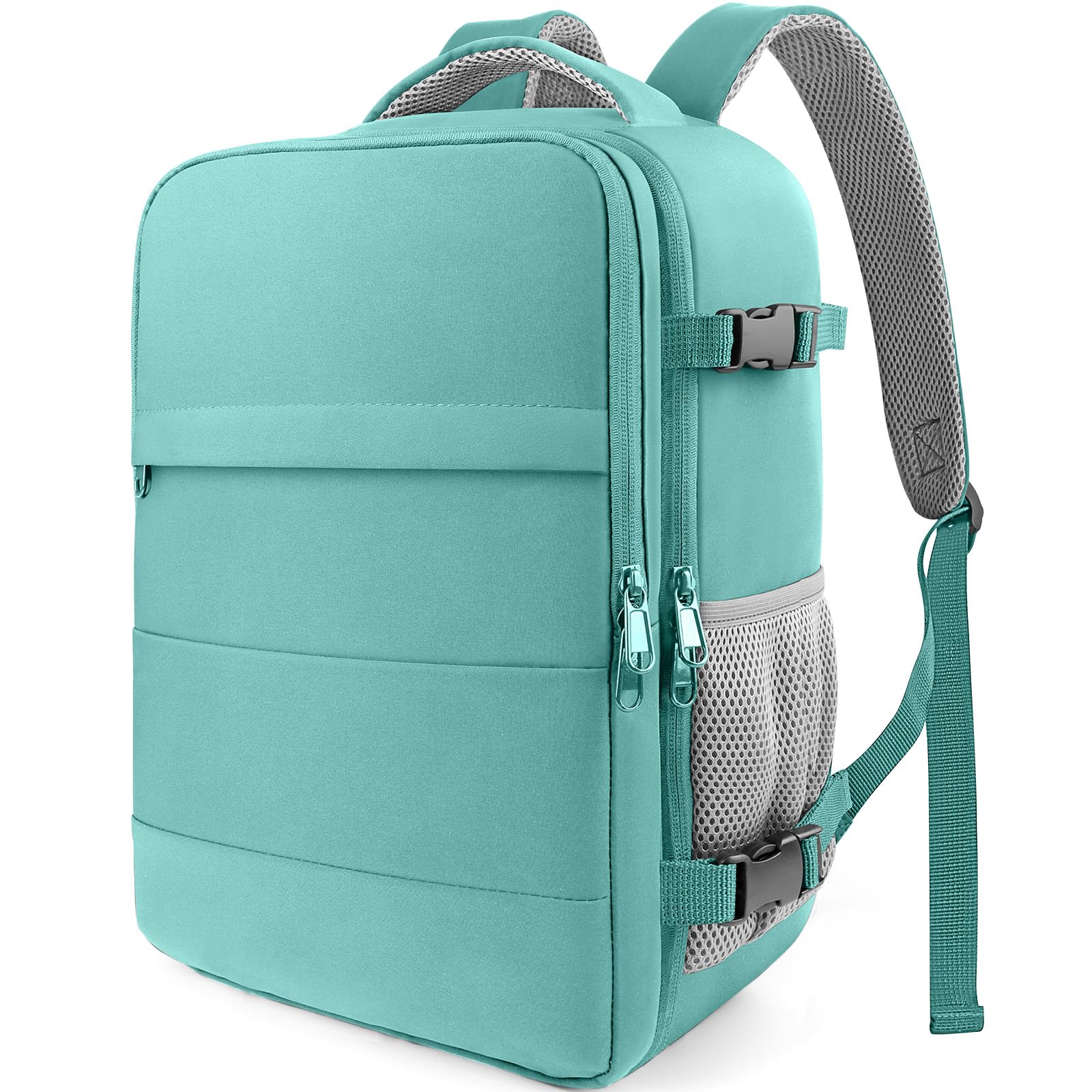 HOTOR Zaino Ryanair 40x20x25 - Zaino da Viaggio Porta PC di Grande Capacità, Multi-Tasca, Bagaglio a Mano Compatibile Ryanair per Uomo, per Pendolarismo, Viaggi in Aereo e Trekking, Verde Chiaro