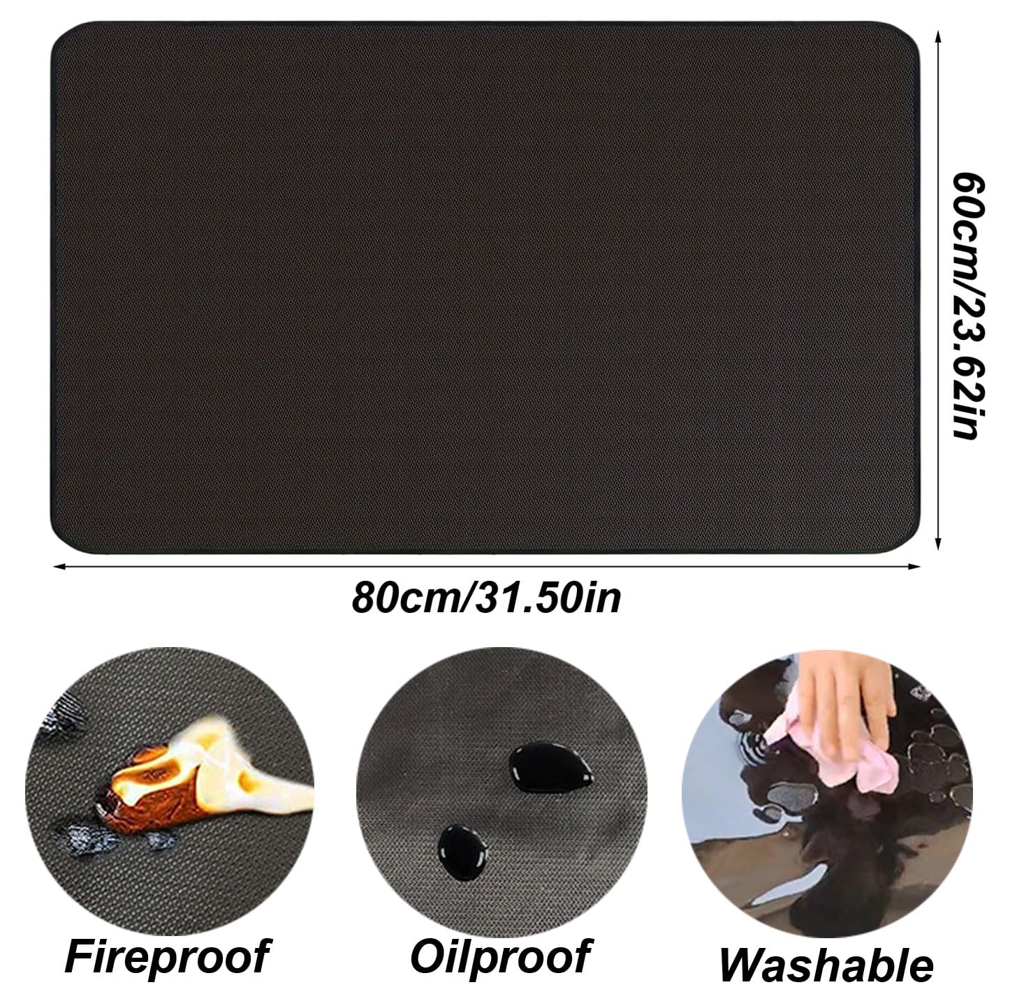 Esterilla resistente al calor de fibra de vidrio de silicona, resistente al calor, alfombrilla de trabajo ignífuga, alfombrilla para manualidades, alfombrilla de silicona antideslizante,