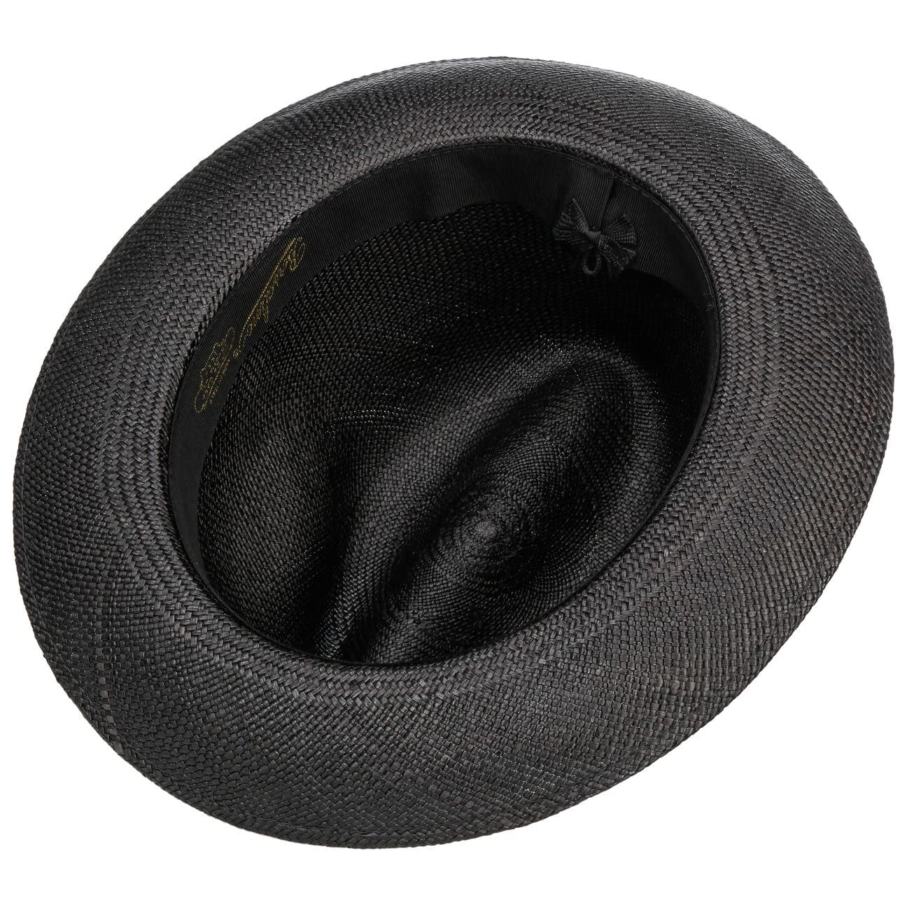 Borsalino Darolan Panama Hat Women/Men Black 7 1/4