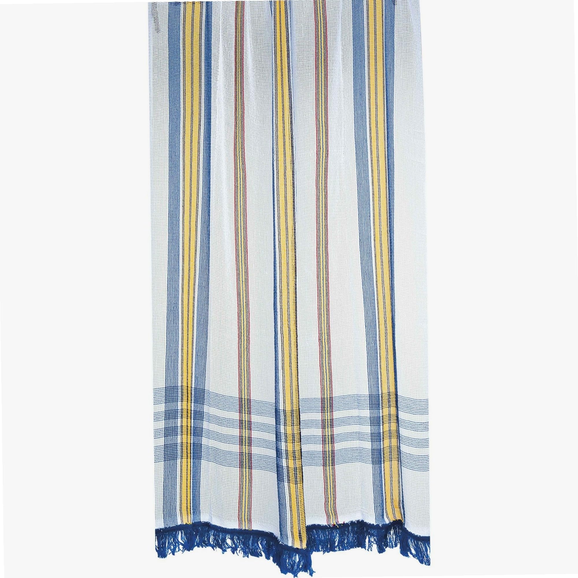 Rideau Marseillais tissé Bleu 225 x 140 cm