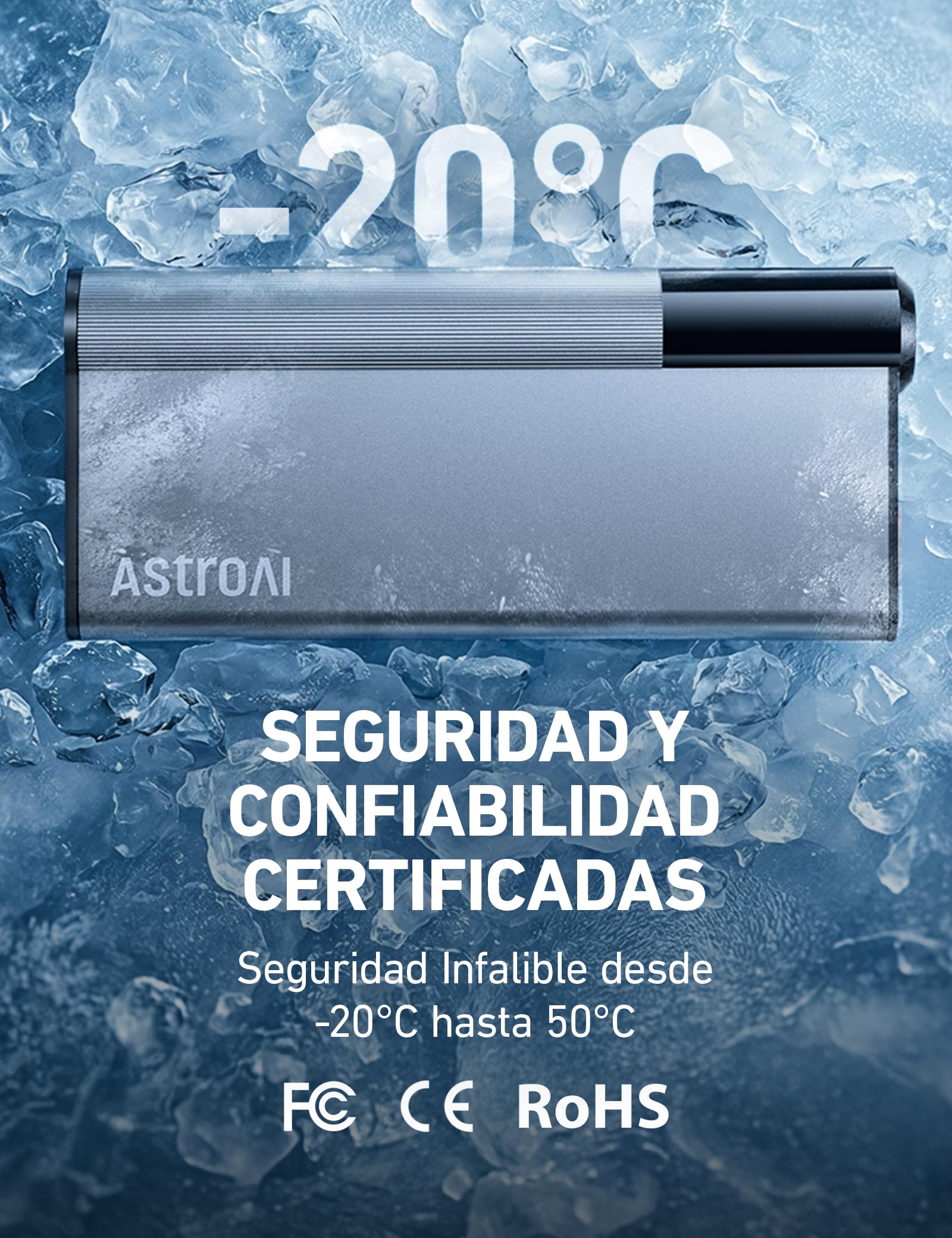 AstroAI Arrancador de Batería de Coche 8000A de Aluminio Ultrarresistente | 3 en 1 Jump Starter Portátil (Todo Gasolina/12L Diésel) con Pantalla LCD, Luz LED Emergencia y Powerbank