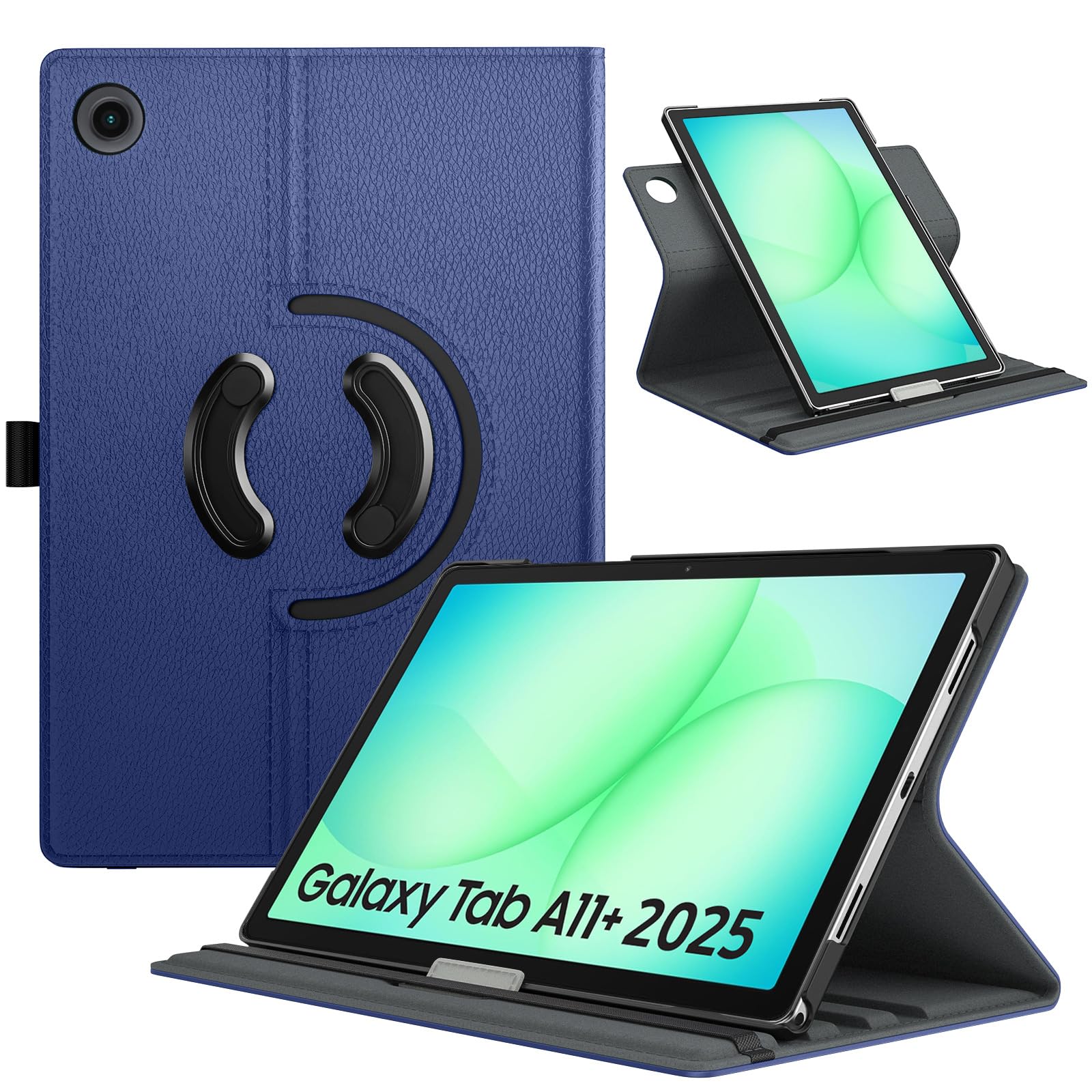 TiMOVO Drehbare Hülle für Samsung Galaxy Tab A11+/A11 Plus 11 Zoll 2025 (SM-X230/‎X236/‎‎X238), 90° Rotations-Stand, Tablet Hülle mit Auto Aufwachen/Schlafen
