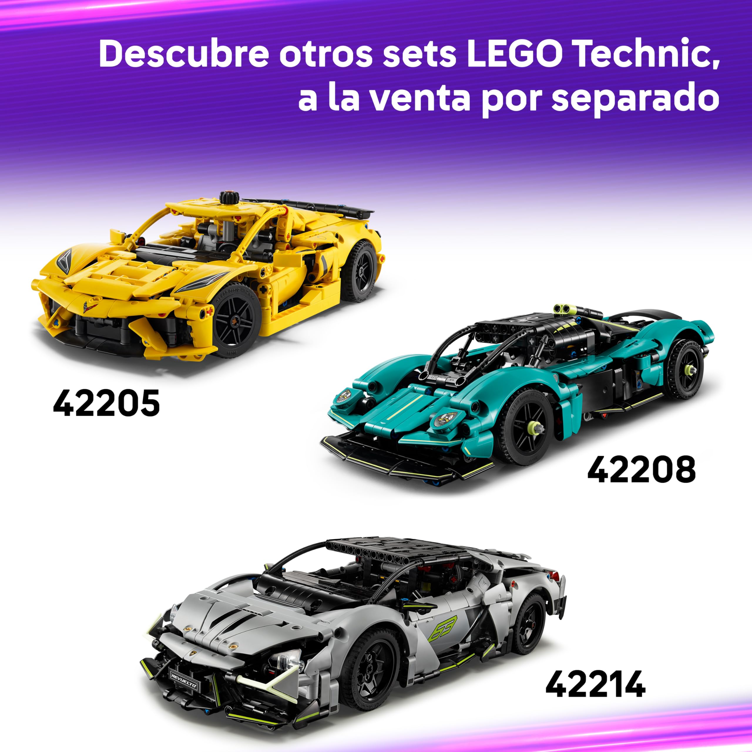 LEGO Technic Ferrari FXX K - Maqueta de Coche de Carreras de Juguete con Motor V12, Diferencial y Pistones Móviles - Regalo para Niños y Niñas de 10+ Años 42212