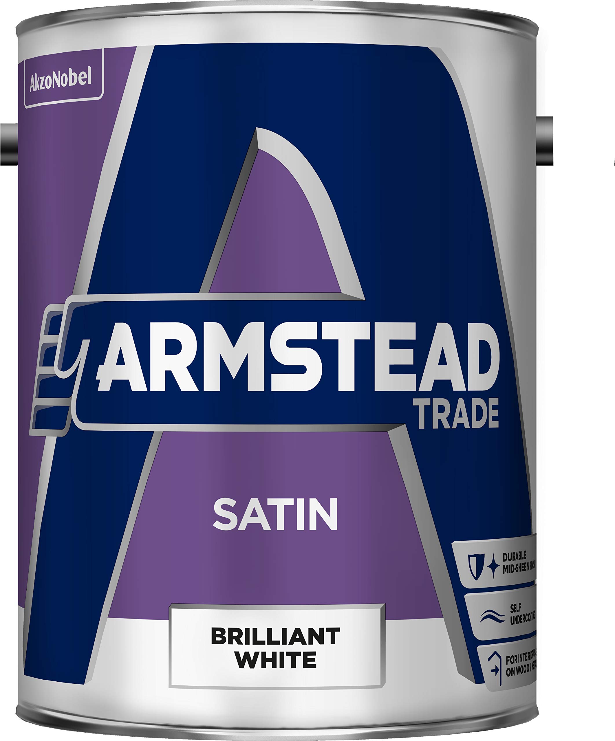 ArmsteadTrade Satin Finish Paint Brilliant White 5 Litres