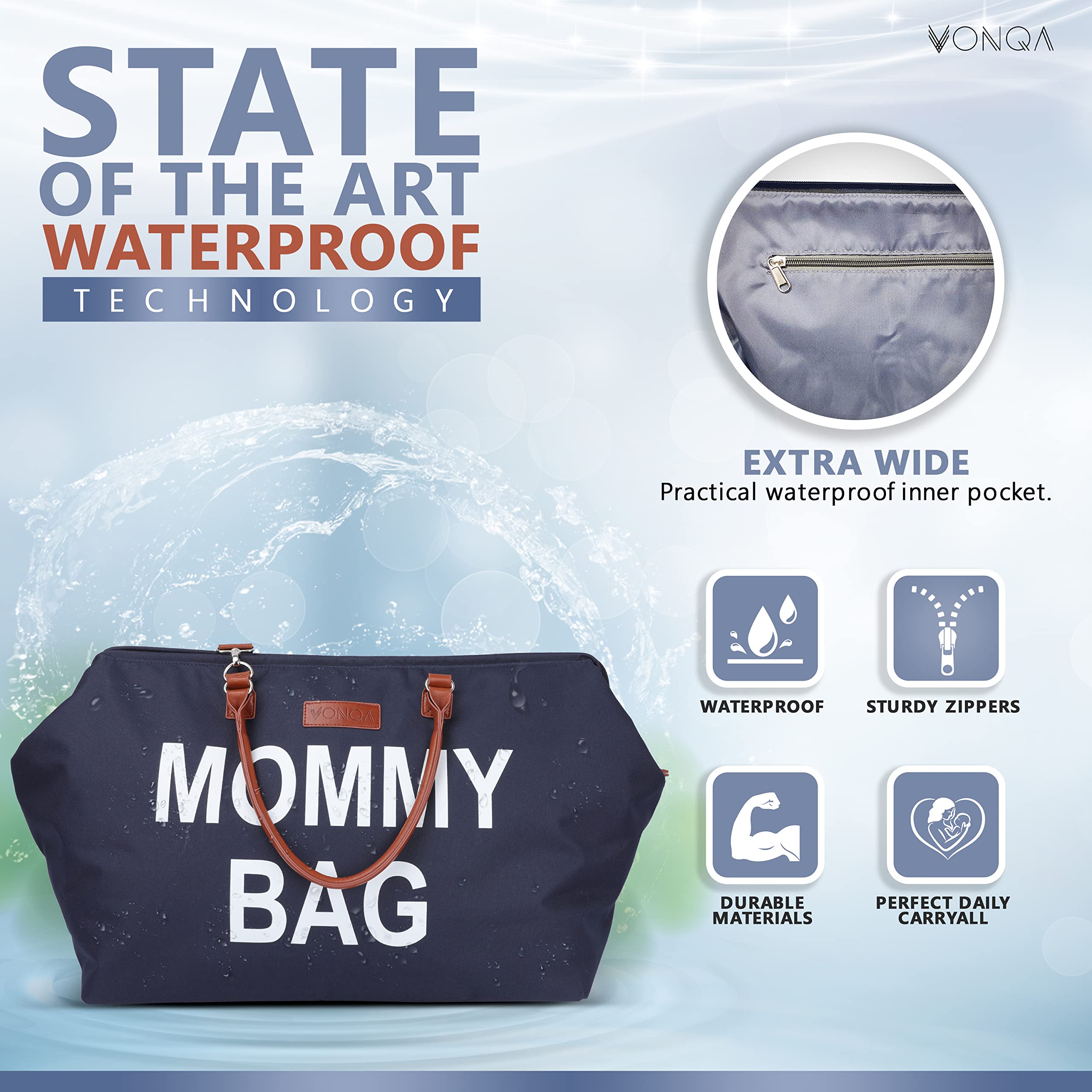 Buy VONQA Mommy Bag for Hospital, Labor and Delivery Extra Large
