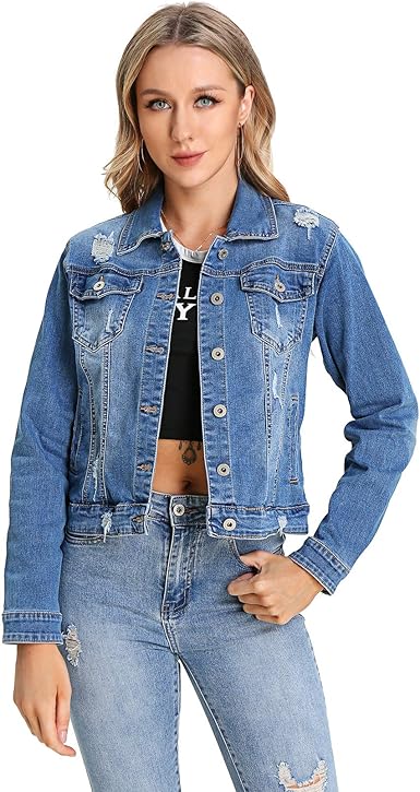 Chaqueta de mezclilla para mujer Clearance
