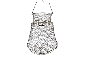 Rustproof Metal Collapsible Fish Basket for Live Fish