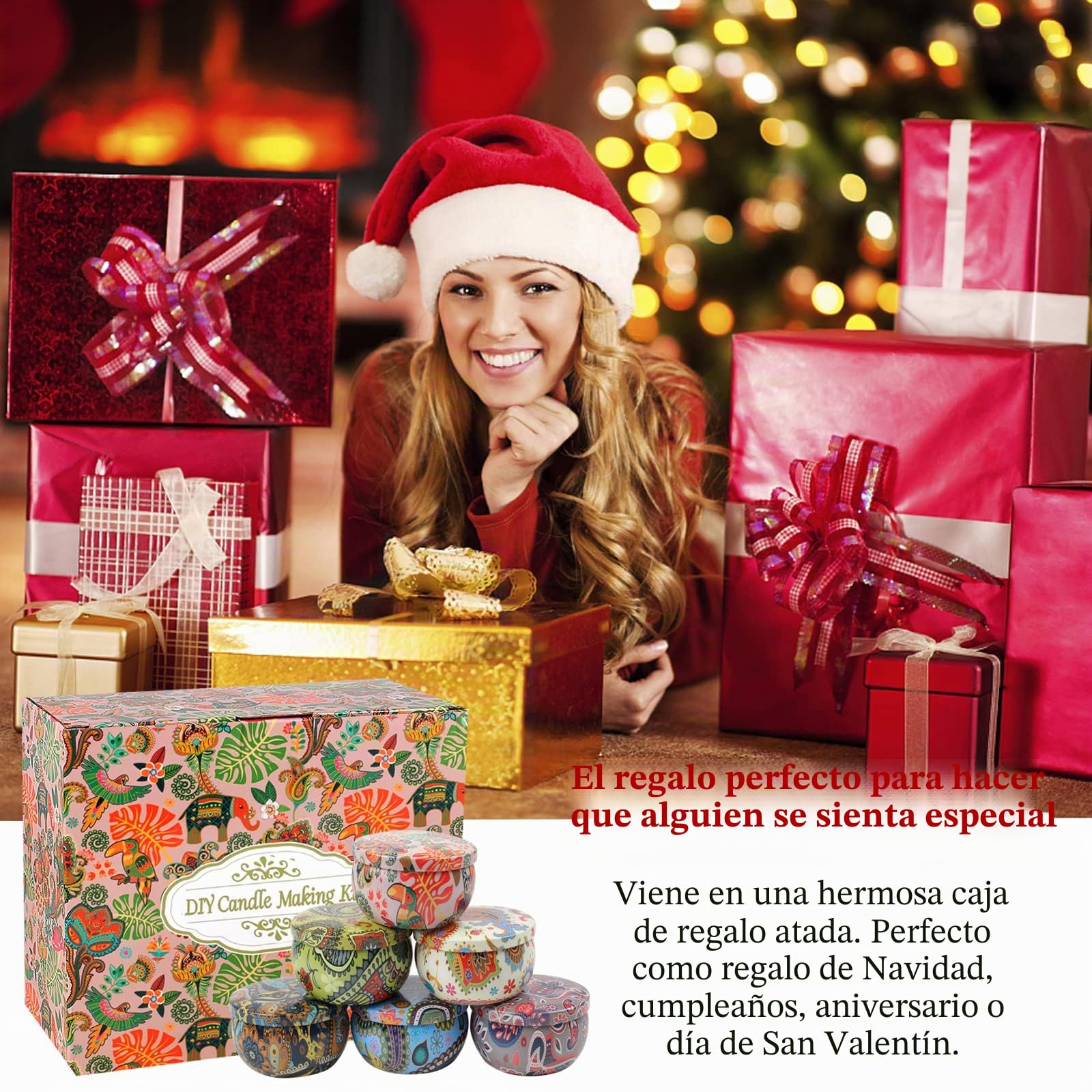 TEPENAR Kit de fabricación de velas para adultos | suministros de fabricación de velas aromáticas de bricolaje, artes y manualidades para principiantes y niños, juego de regalo de velas para mujeres