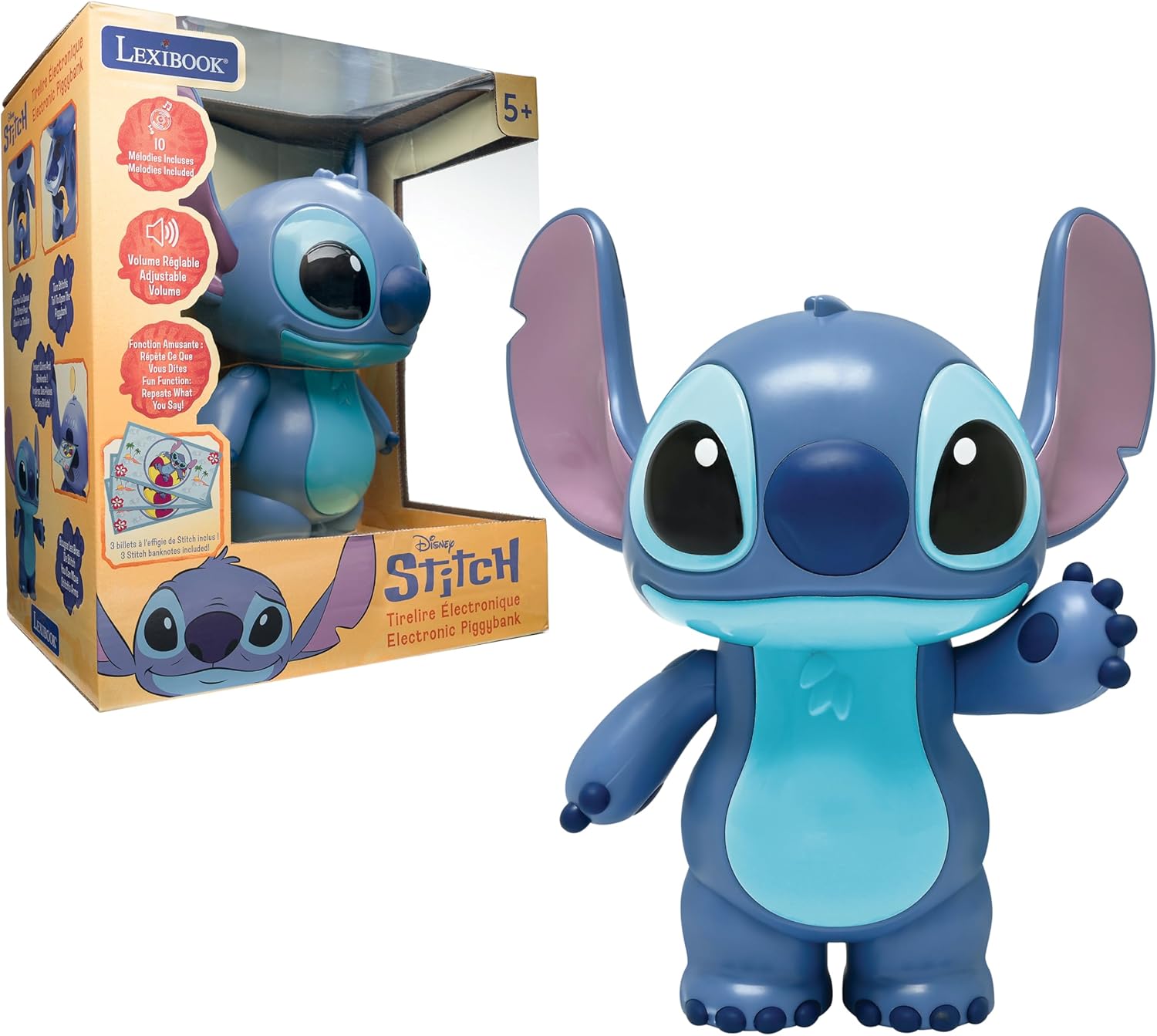 Lexibook, Disney Stitch JG140D Electronic Money Box Stitch Blue