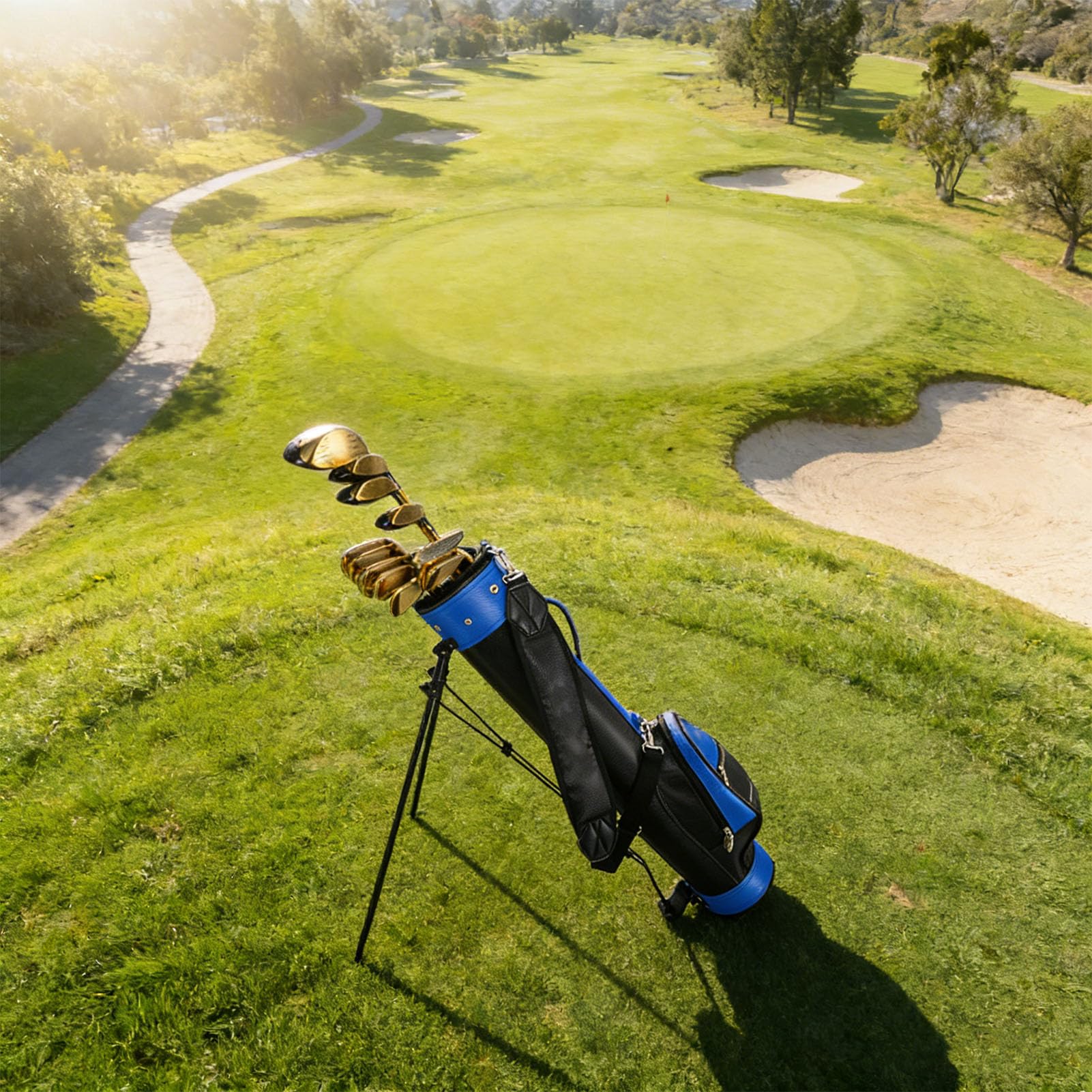 Bnineteenteam Torba Golfowa, Lekka Torba Transportowa z PU o Pojemności 9 Kijów, Idealna dla Mężczyzn i Kobiet na Polu Golfowym