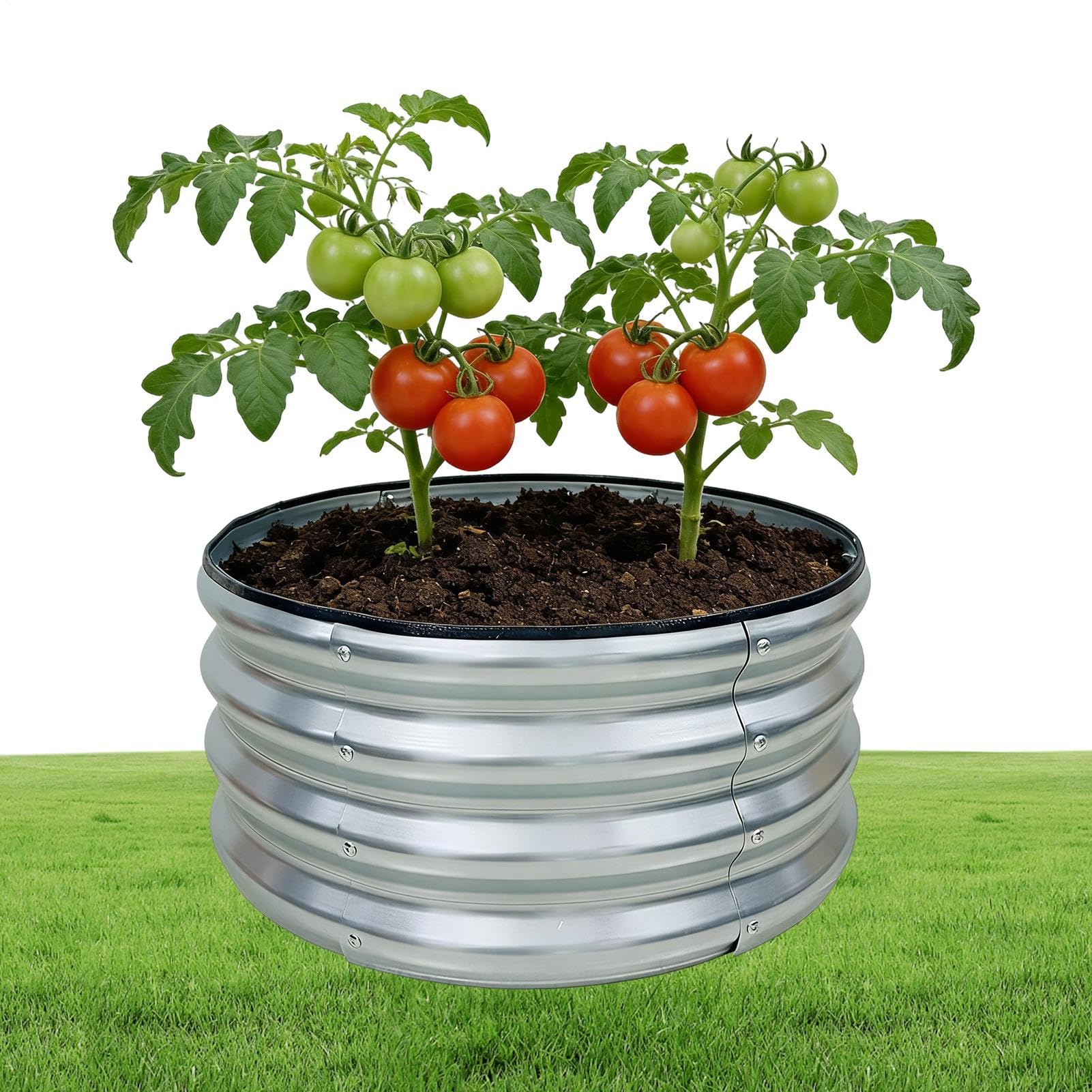 Camas Elevadas para Jardín de Exterior Camas Elevadas Galvanizadas y | Recipientes para Hortalizas, Frutas, Cítricos para Verduras, Frutas, Flores, Cítricos, Jardinería al Aire Libre,