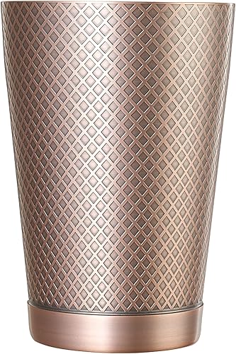 Barfly Agitador de celosía de diamante de 18 onzas, cobre antiguo