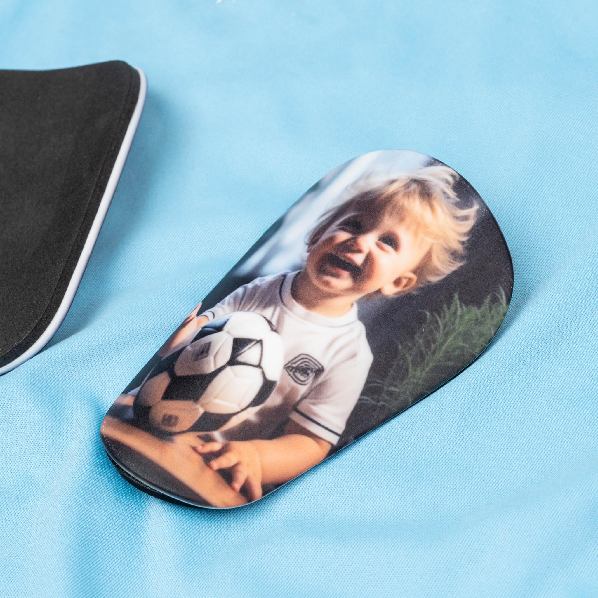 Wanapix | Espinilleras de Fútbol Personalizadas Mini | con Foto, Nombre, Número y Texto | Protección Integral | 8 x 10 cm