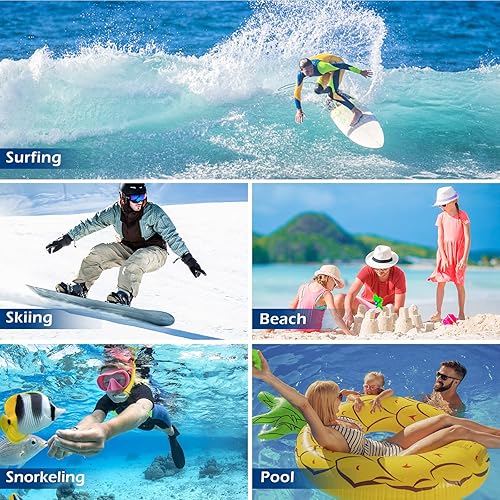 Miniatura 7 de Paquete de 2 bolsas grandes flotantes impermeables para teléfono con tira de sellado, paquete de funda seca para teléfono celular para iPhone y