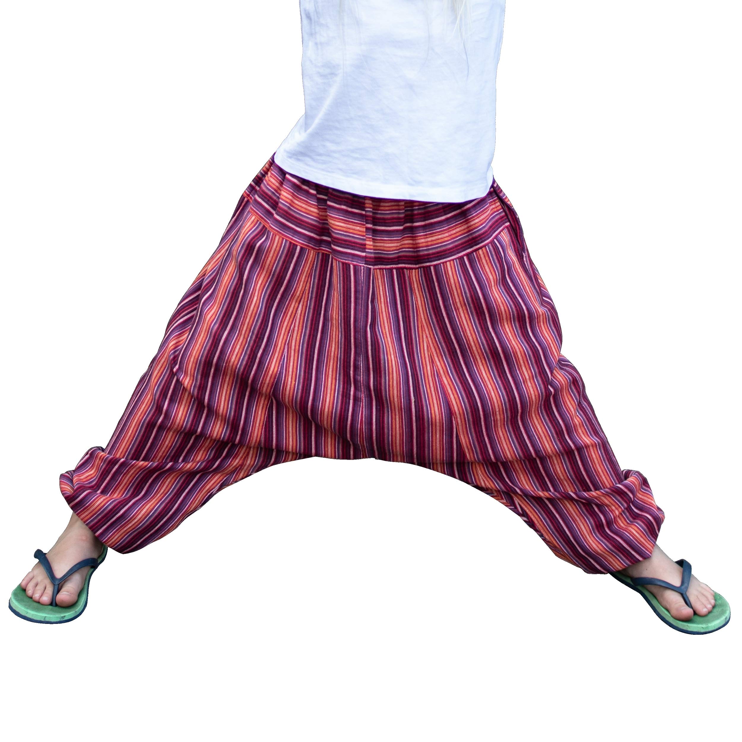 Pantalones de harén para niños, diseño de rayas, tallas 92-146