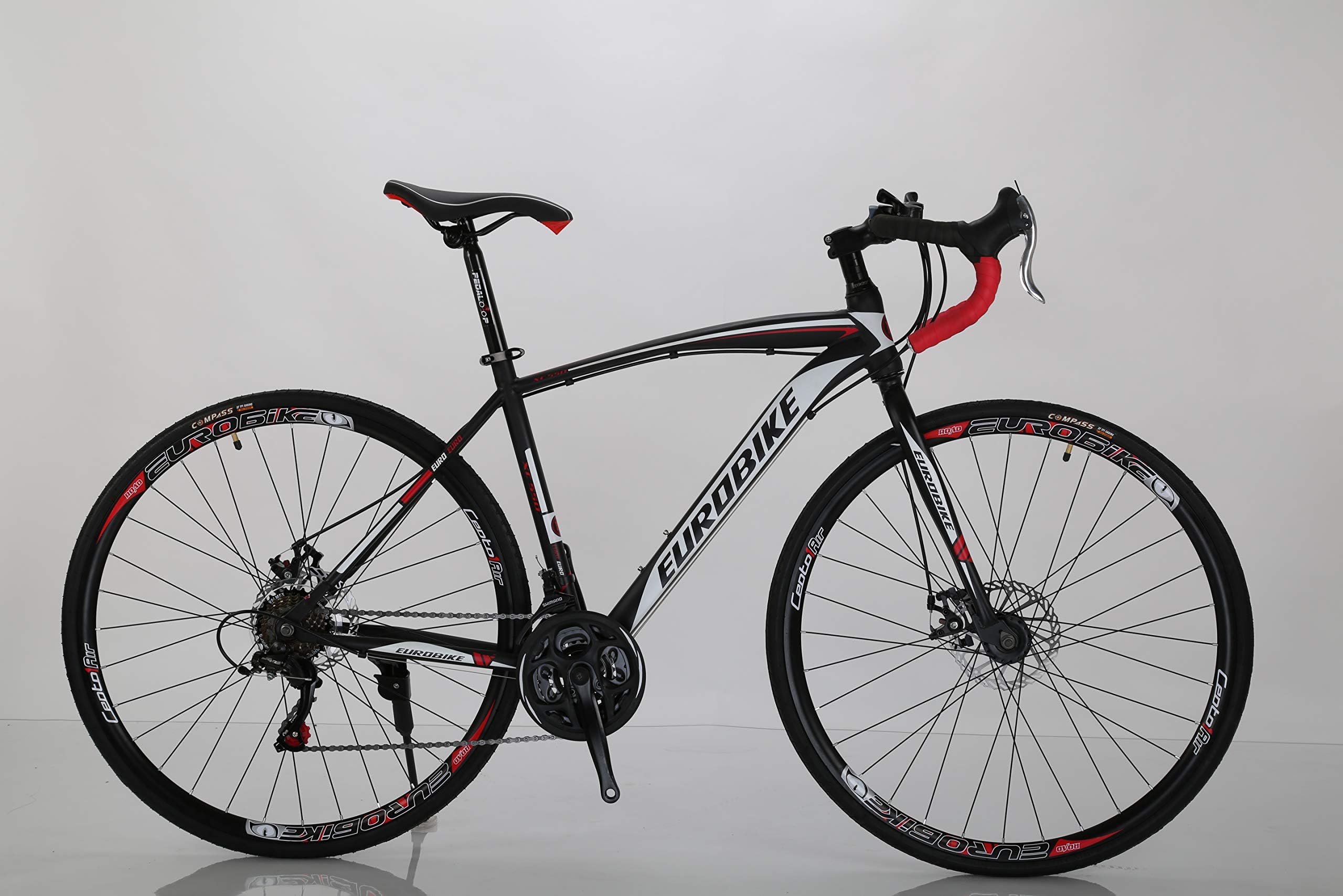XC550 Steel 21 Speed 54CMS Frame Aluminium Road Bike , Black and White.