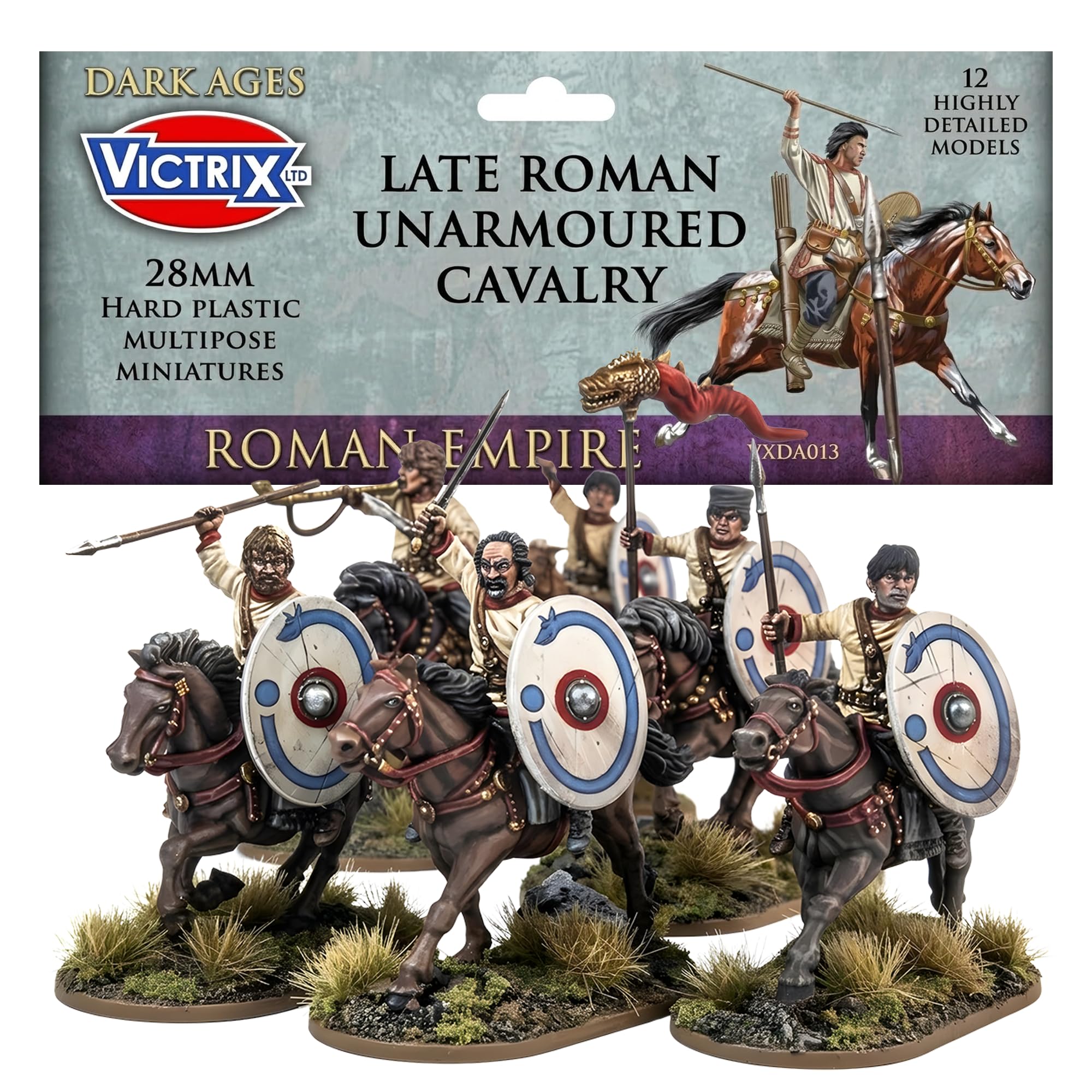 Amazon | Wargamesは後期ローマの非装甲騎兵ミニチュアを12個お届け