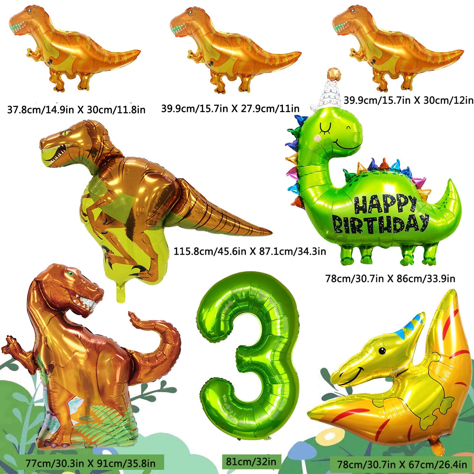 Buy Party Propz Dinosaur Themed Birthday Decorations Kit For Boys - 47Pcs Birthday Decoration Items For Kids, Dinosaur Foil Balloons, Foil - View #11