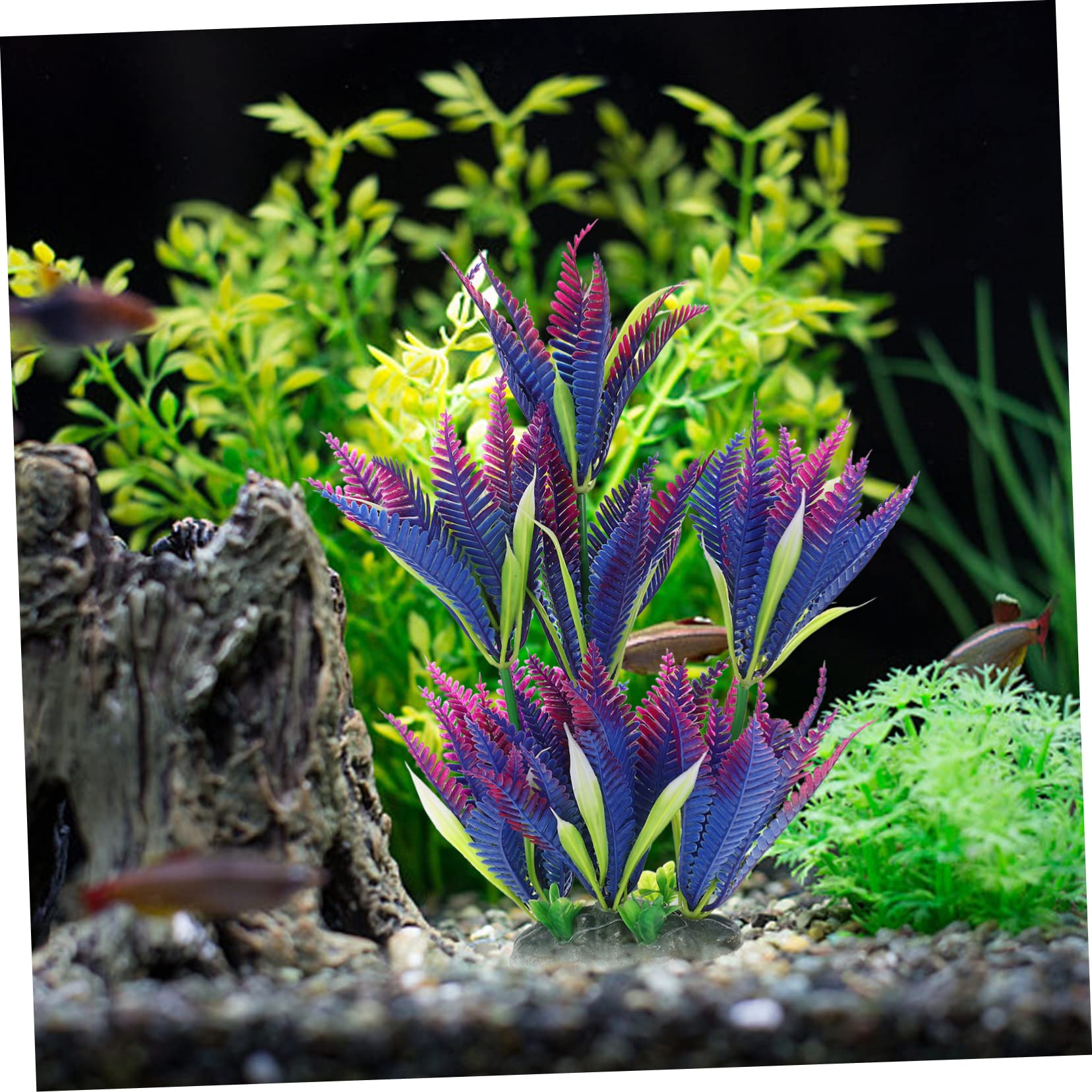 Sosoport Lot De 5 Plantes Aquatiques Pour Aménagement Paysager D'Aquarium Grandes Plantes D'Aquarium Gazon Artificiel Pour Aquarium Faux Poissons Herbe Aquatique Décorative