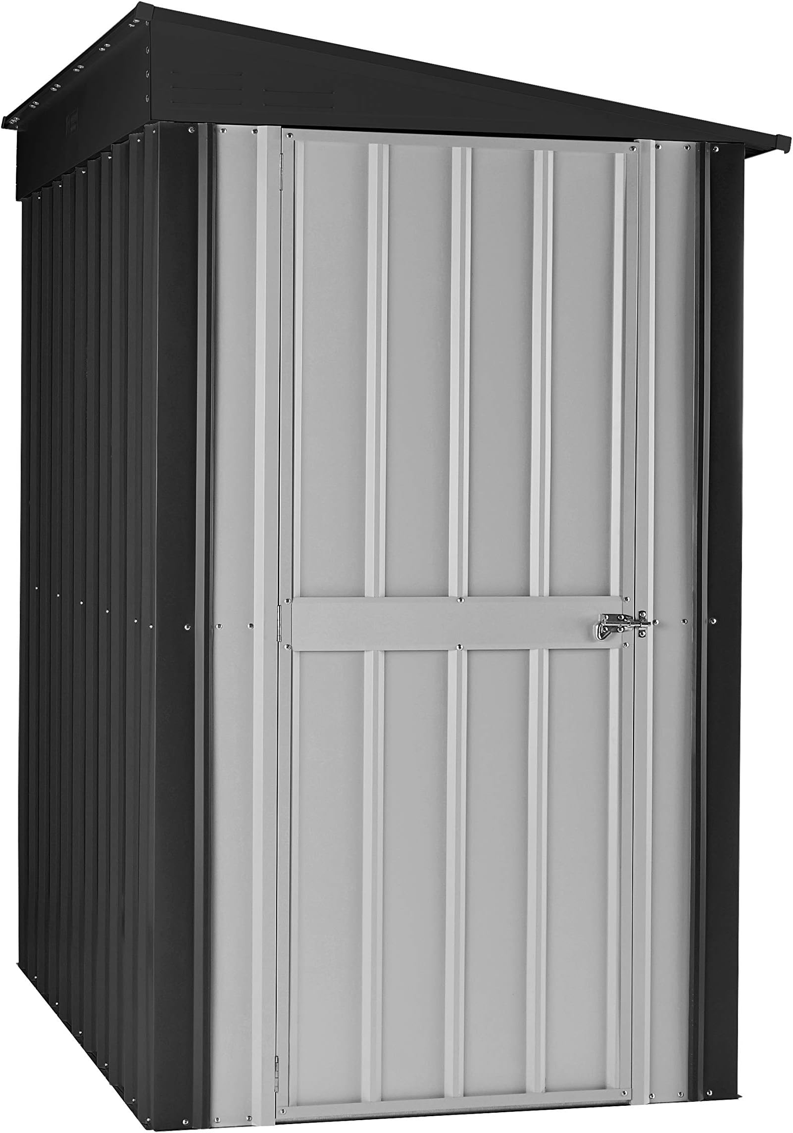 Globel GL4009 Lean-to Storage Shed, 4' x 8', Gray, White