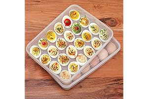 Echomerx Plastic Deviled Egg Container with Secure Seal Lid