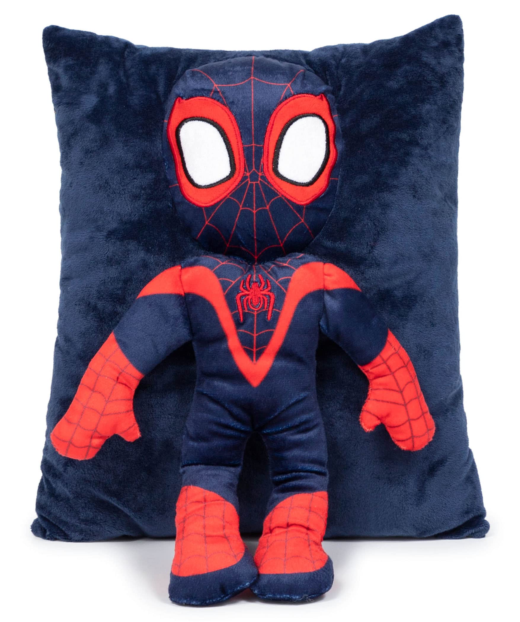 Jay Franco Marvel Spidey & His Amazing Friends Miles Morales 3D Snuggle Pillow - Super Soft Plush Pillow - Measures 15 Inches
