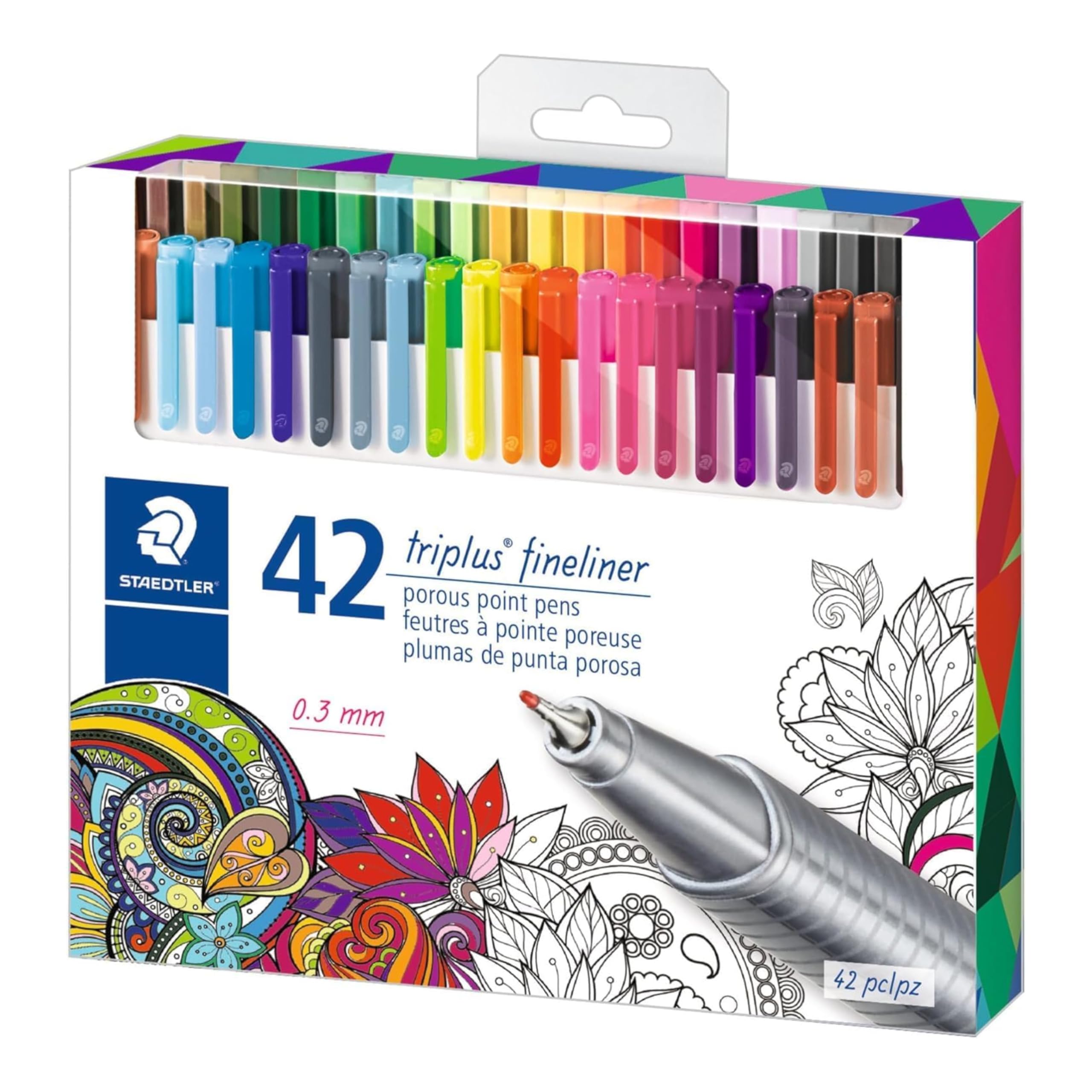Staedtler174 Triplus174 Fineliner マーカーペン 42カラット マルチカラー