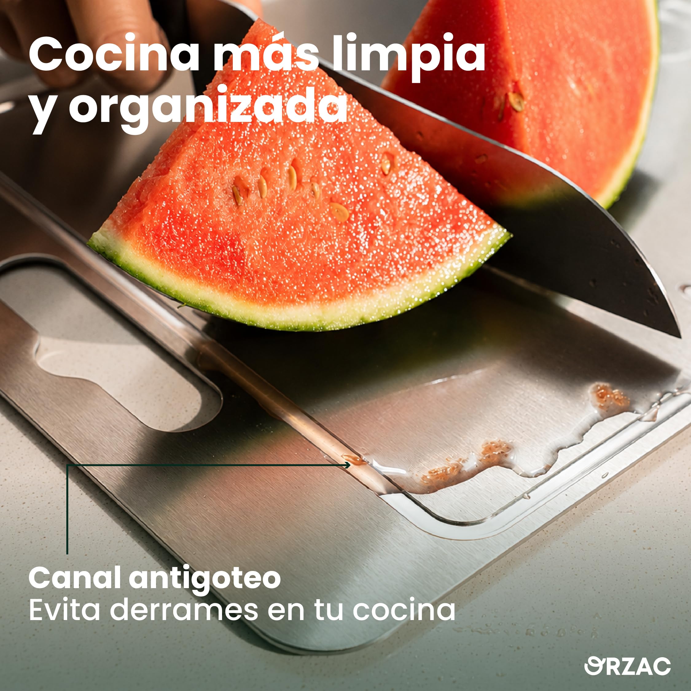 Tabla de Cortar Acero Inoxidable 2 Uds | 40x30 y 35x25 Cm