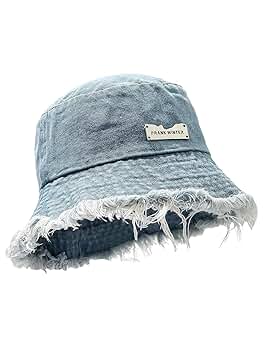 Amazon.com: Verdusa Women's Denim Bucket Hat Washed Packable