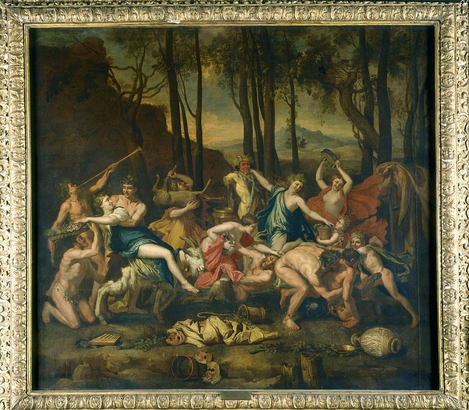 SERENDIPITP Vintage Wall Art Canvas Nordic Poster Canvas Print Picture the Pan by Nicolas Poussin Wall Art Poster for Home Decor 60x90cm