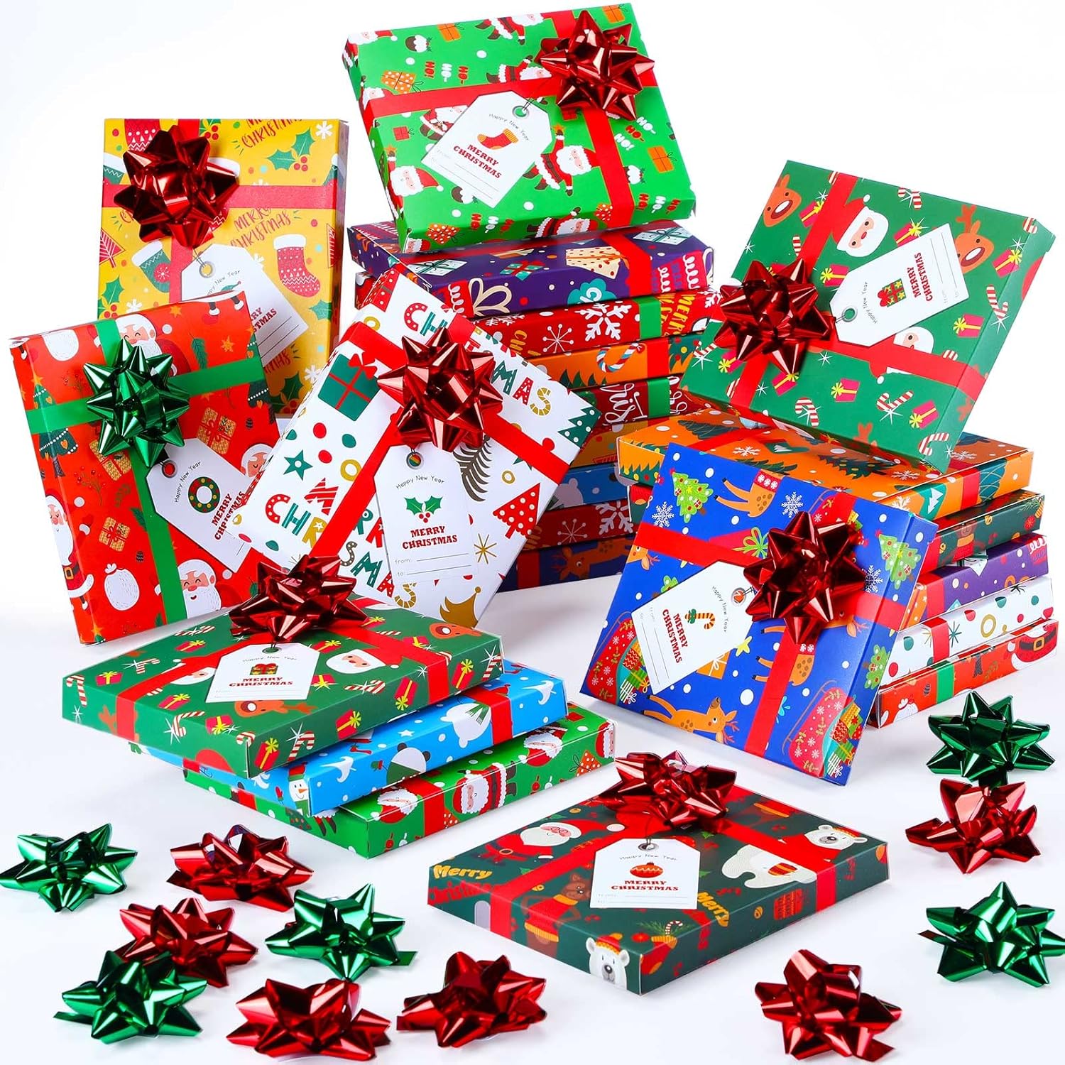72 Pack Christmas Card Holders Boxes with Bow Christmas Amazon Christmas Card Holder