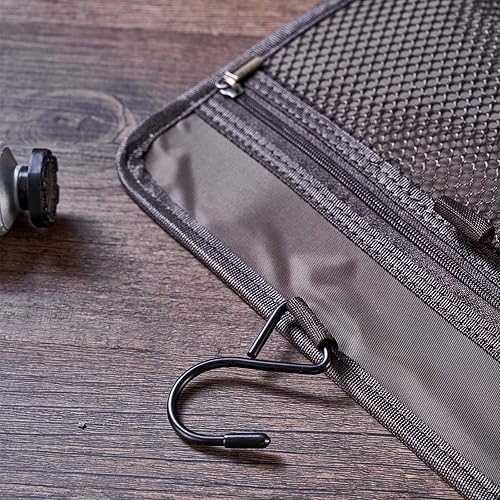 Miniatura 7 de AGDHERSNVX Neceser para hombres y mujeres con gancho para colgar, cuero de grano completo hecho a mano, kit de viaje vintage, bolsa de cosméticos de