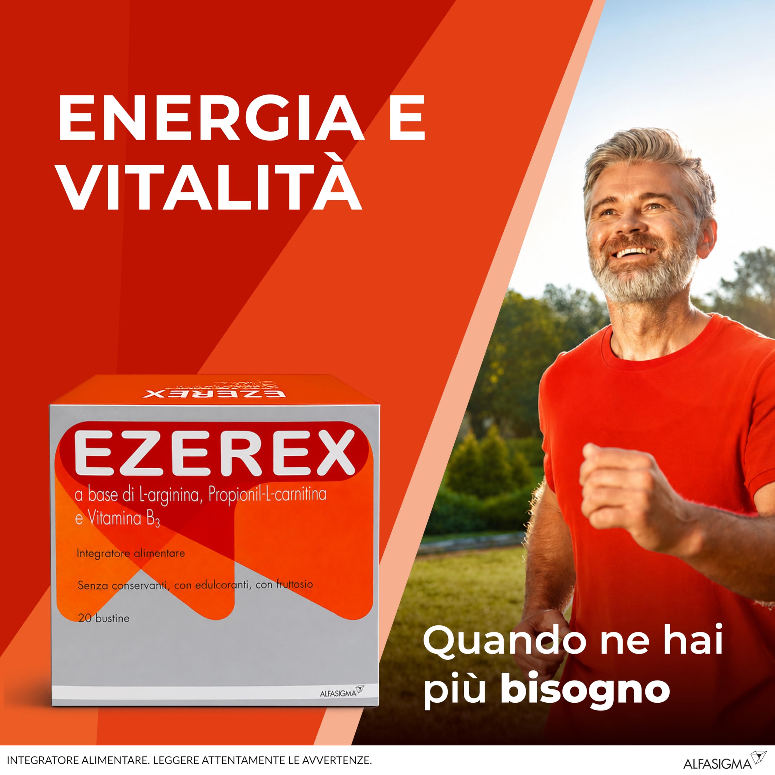 Integratore Alimentare a base di L-Arginina, Propionil-L-Carnitina e Vitamina B3 - Senza conservanti, con edulcoranti, con fruttosio - 20 bustine