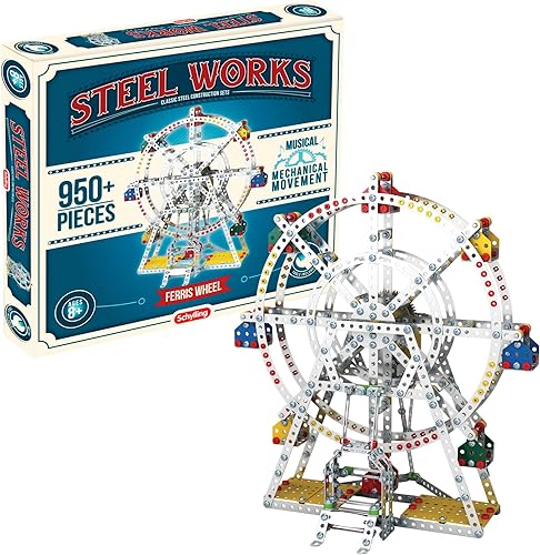 Miniatura 8 de Schylling Steel Works - Kit de construcción mecánico multimodelo, de 96 meses a 180 meses