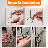 Vista 4 de Kit surtido de 30 pines de linchamiento resistentes para camiones, remolques, tractores, cortacéspedes, accesorios de 3 puntos, granja, césped