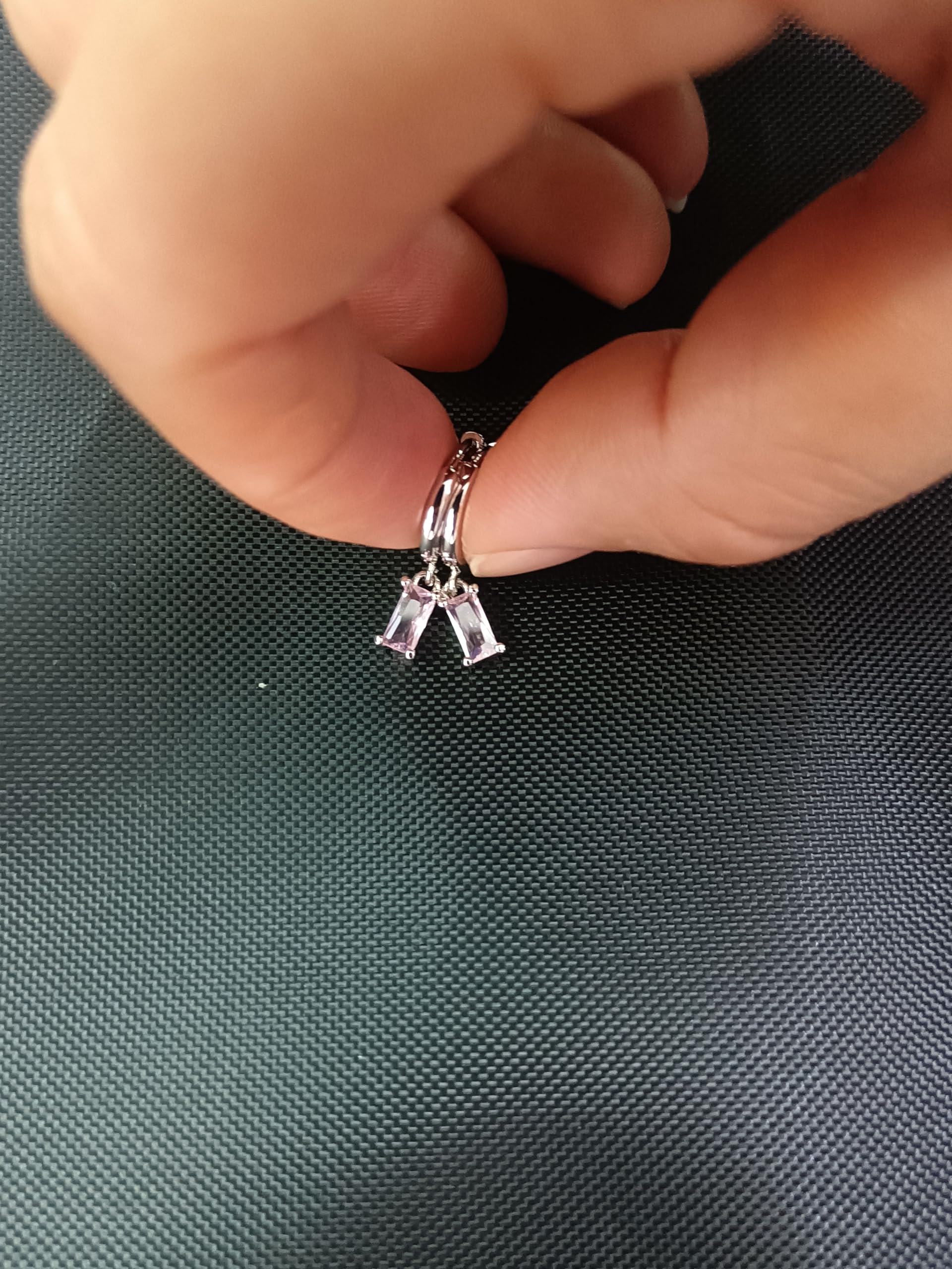 Orecchini A Cerchio Con Orecchini Pendenti, Orecchini Donna Lunghi Donna Oro 14K Orecchini Donna Oro Bambina e Uomo 2Pz