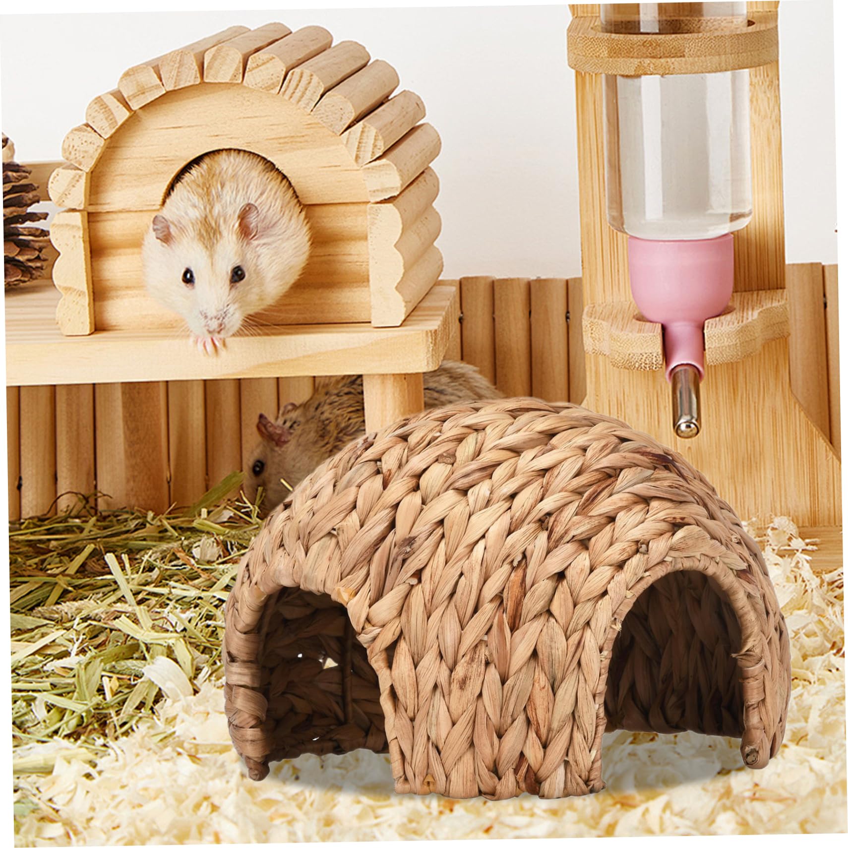 Meerschweinchenhütte, Meerschweinchenhaus, natürliches Gras -Meerschweinchen -Versteck, kreative sichere Meerschweinchenhütte, bequem