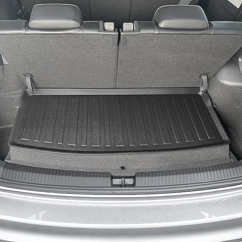 Miniatura 10 de Forro de carga premium para Volkswagen Tiguan modelos de 5 y 7 asientos, diseño de maletero detrás de 2 filas 2018-2024  Tapete de maletero de