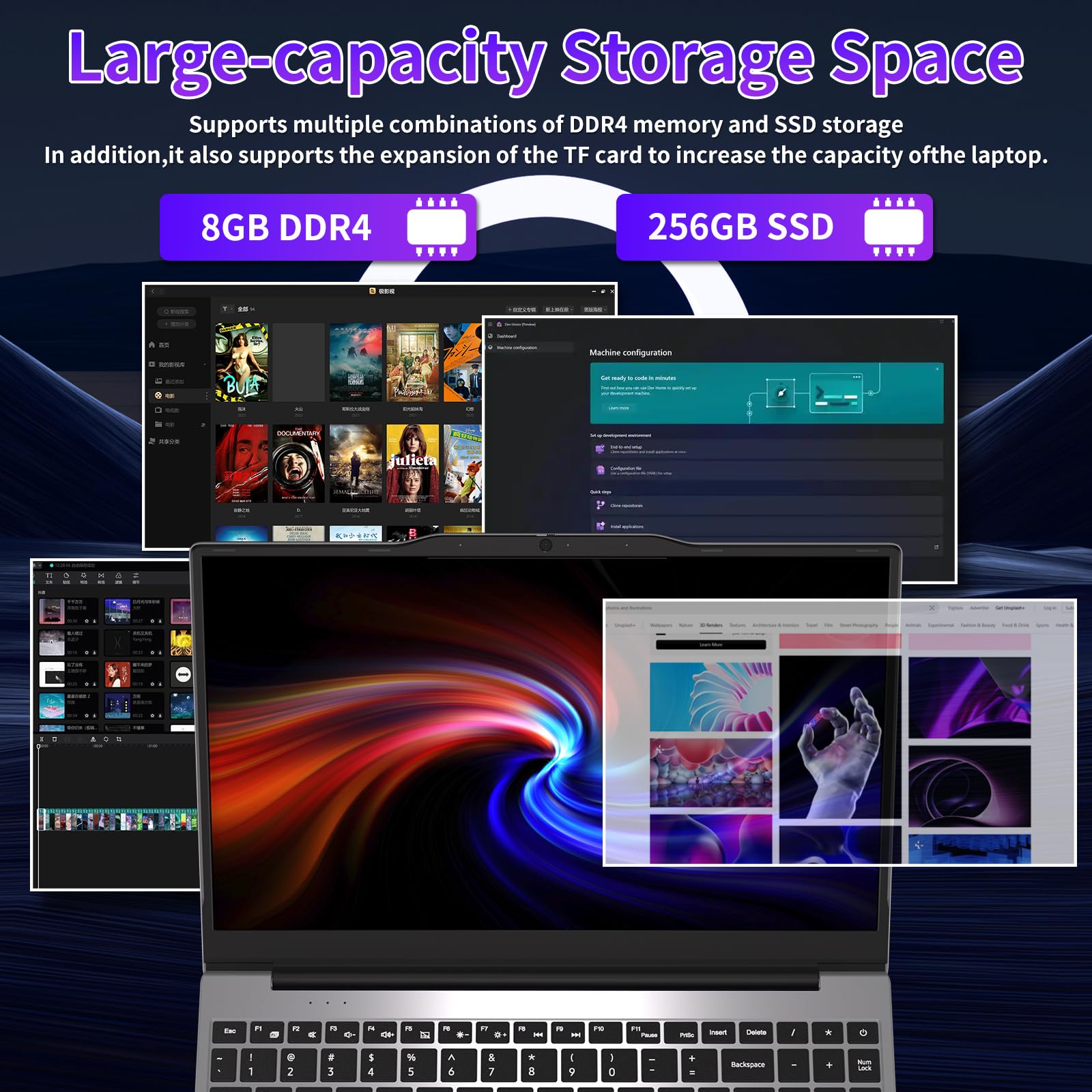 Auusda 14.1" Pink Laptop Computer with 2K Display, N5105, 32GB RAM, 1TB NVMe SSD, Type-C, HDMI, Backlit Keyboard Student Laptops Fingerprint, Win11 Pro Business Laptops 2 Years Warranty