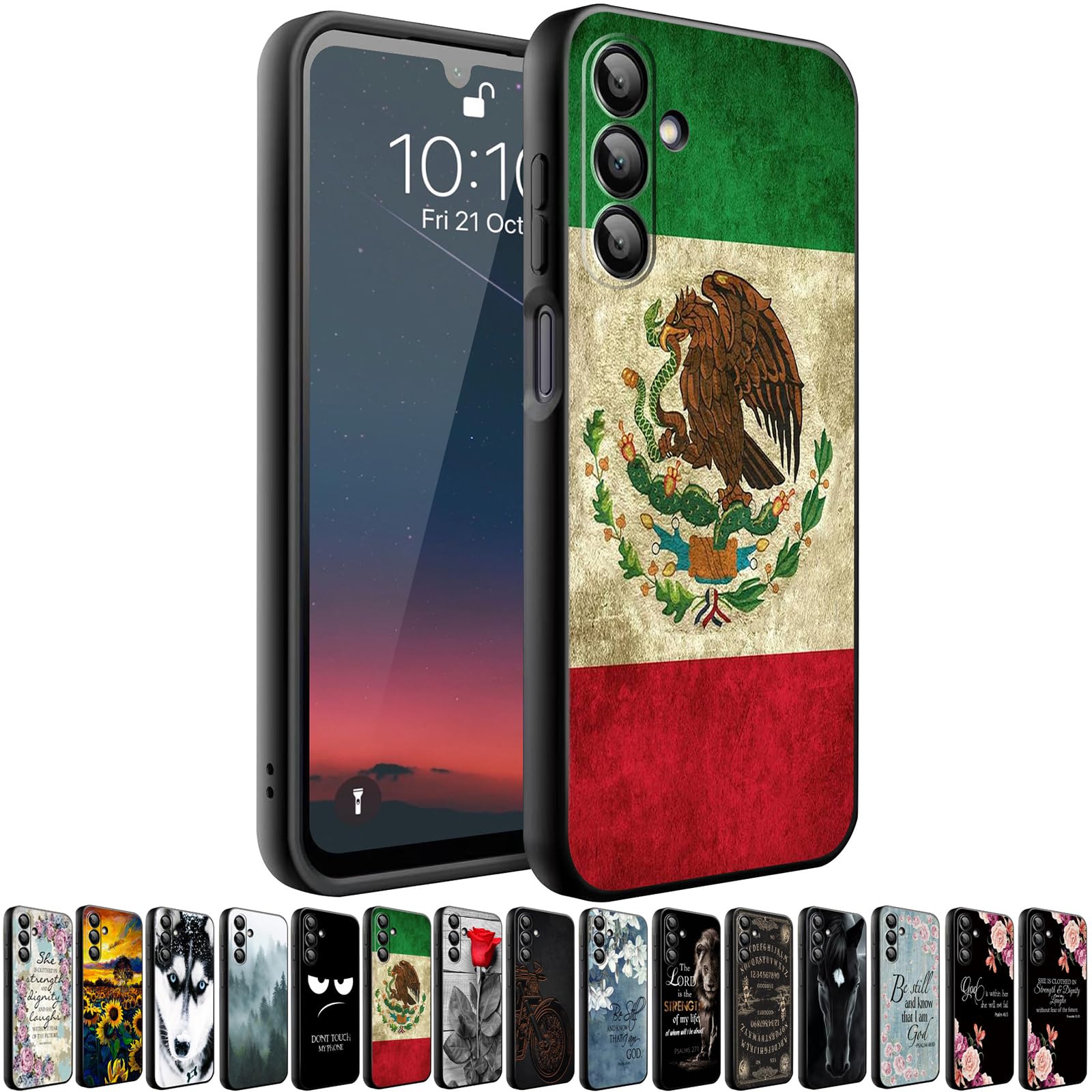 HQUSZPT Phone Case Compatiable for Samsung Galaxy A36 5G,Slim Shockproof Protective Cover for Man Women Girl Boy Children,Mexico Mexican Vintage Flag