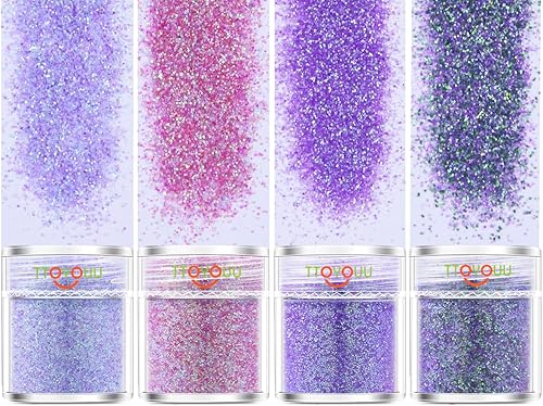 Purpurina fina, 45 colores extrafina para uñas, purpurina holográfica ultra fina para maquillaje, cuerpo, cara, cabello, sombra de ojos, brillo