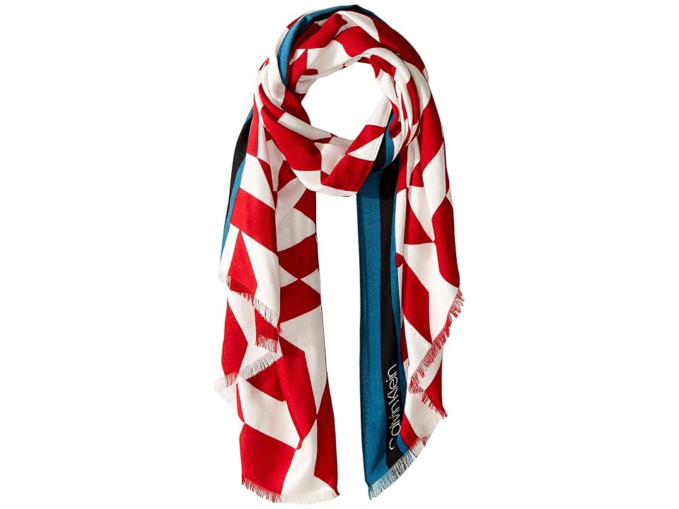 

Calvin Klein Geo Print Pashmina Scarf (Lipstick Red) Scarves