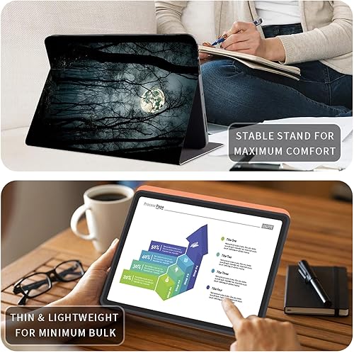 Vista 208 de Funda para Kindle de 6 pulgadas (11.ª generación, versión 2024/2022) delgada de piel sintética, ajustable, multiángulo, Smart Shell con función