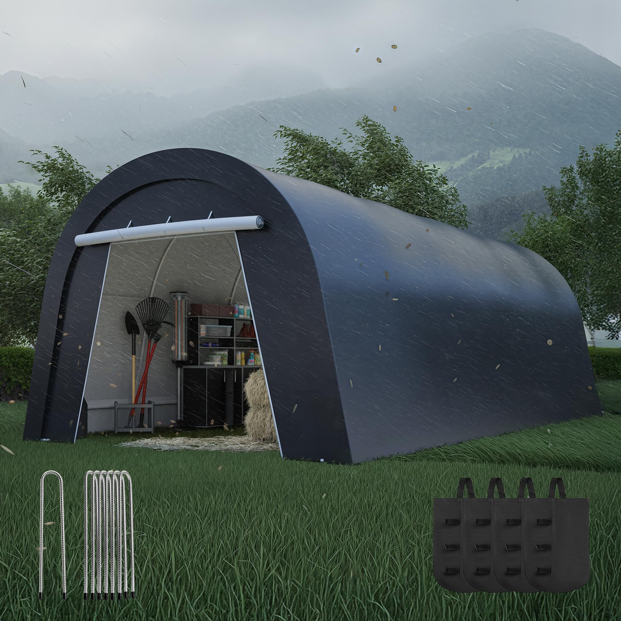 Amazon.com: Wisteria Lane Heavy Duty Carport with 4 Cloth Bags