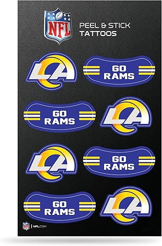 Rico Industries NFL Football Peel & Stick Temporary Tattoos - Eye Black - Game Day Approved